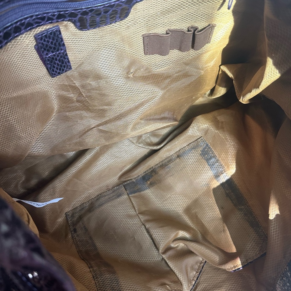 Purple | Gold Snakeskin Shoulder Bag - Picture 9 of 9